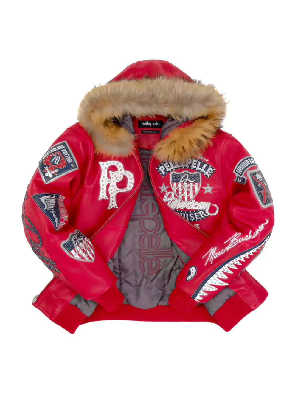 Pelle-Pelle-American-Bruiser-Red-Hooded-Jacket2.webp