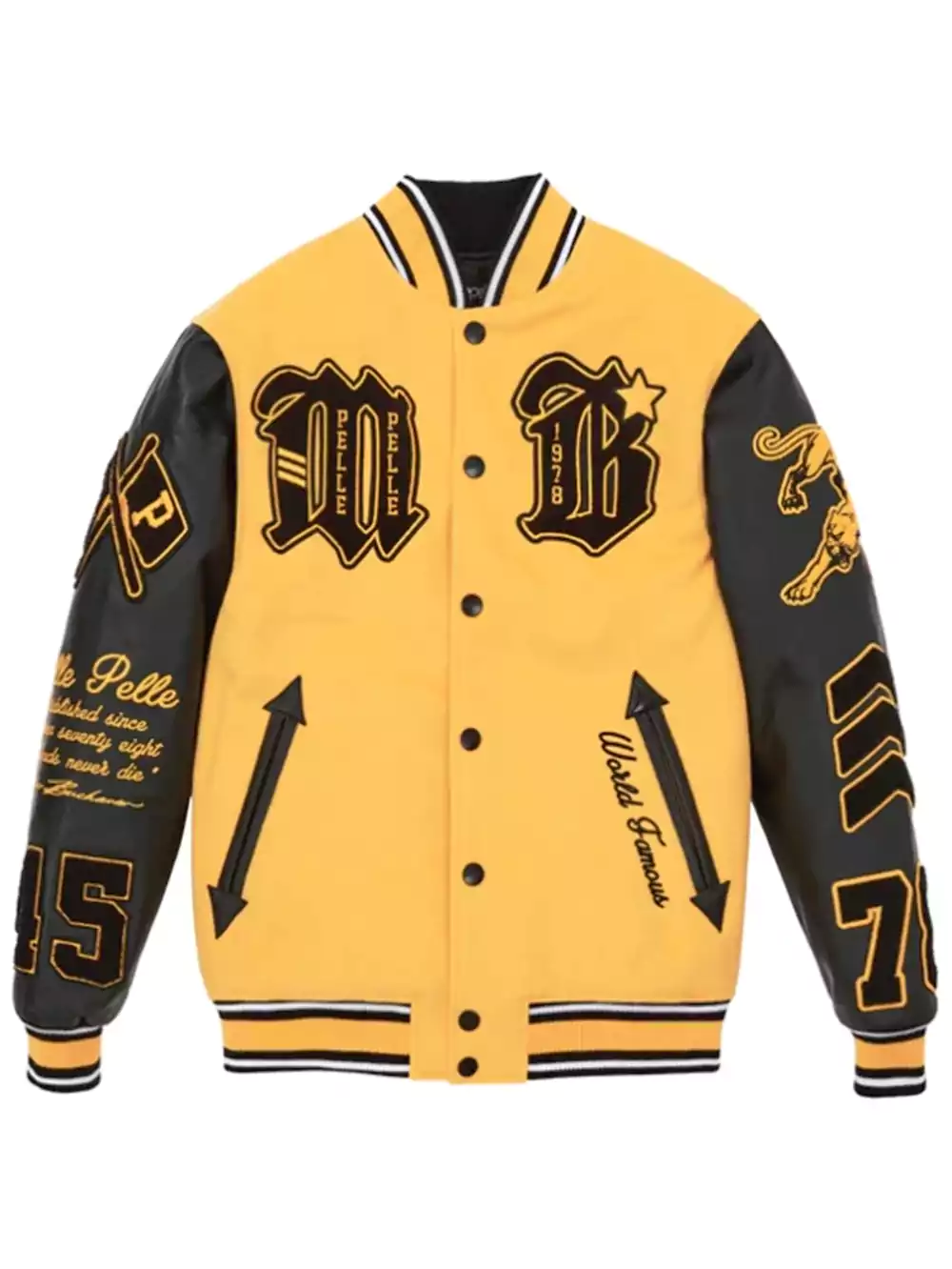 Pelle-Pelle-Black-And-Yellow-Letterman-Leather-Wool-Jacket.webp