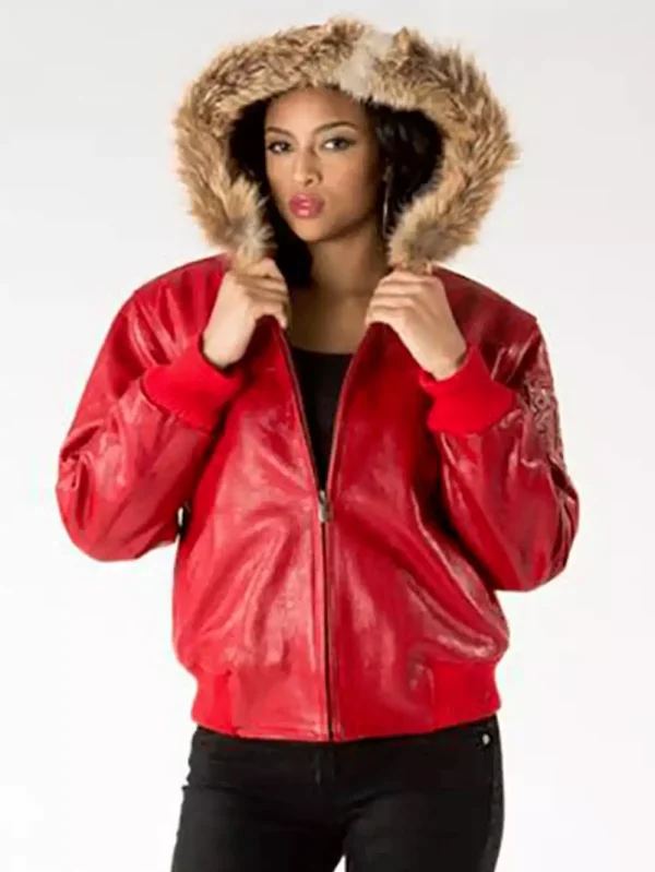 Pelle-Pelle-Fur-Hood-Red-Women-Leather-Jacket1.webp