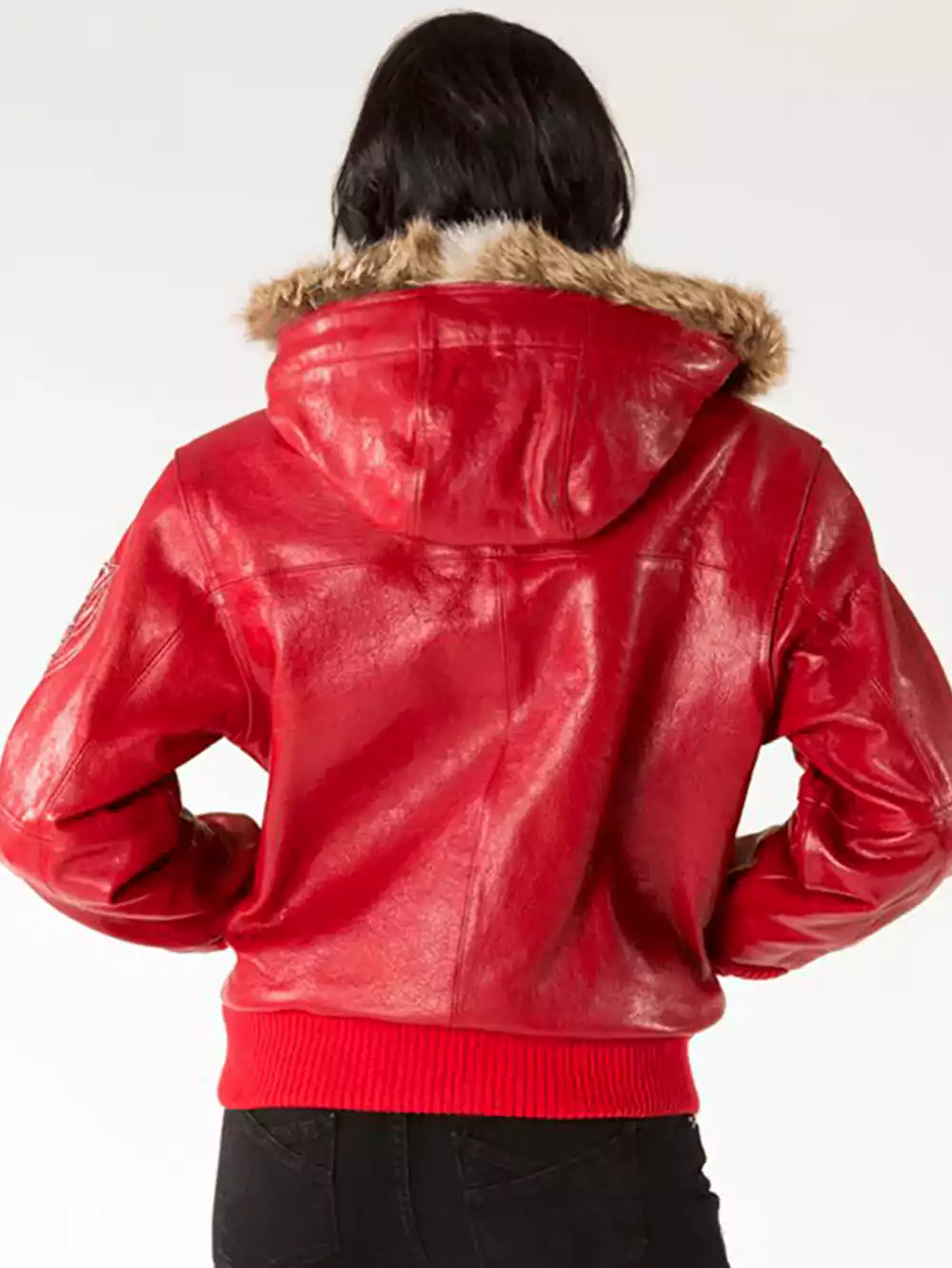 Pelle-Pelle-Fur-Hood-Red-Women-Leather-Jacket2.webp