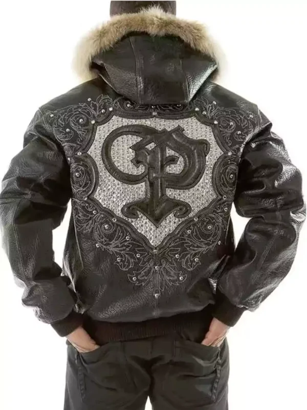 Pelle-Pelle-PP-Crest-Fur-Hood-Black-Leather-Jacket.webp