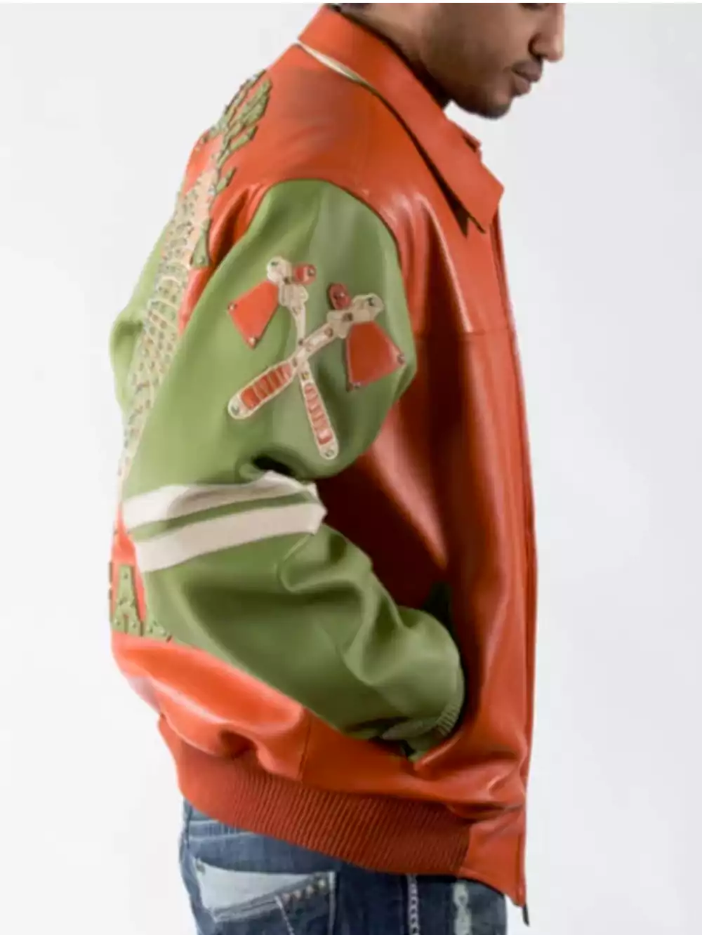 Pelle-Pelle-Renegades-Orange-Green-Men-Leather-Jacket2.webp