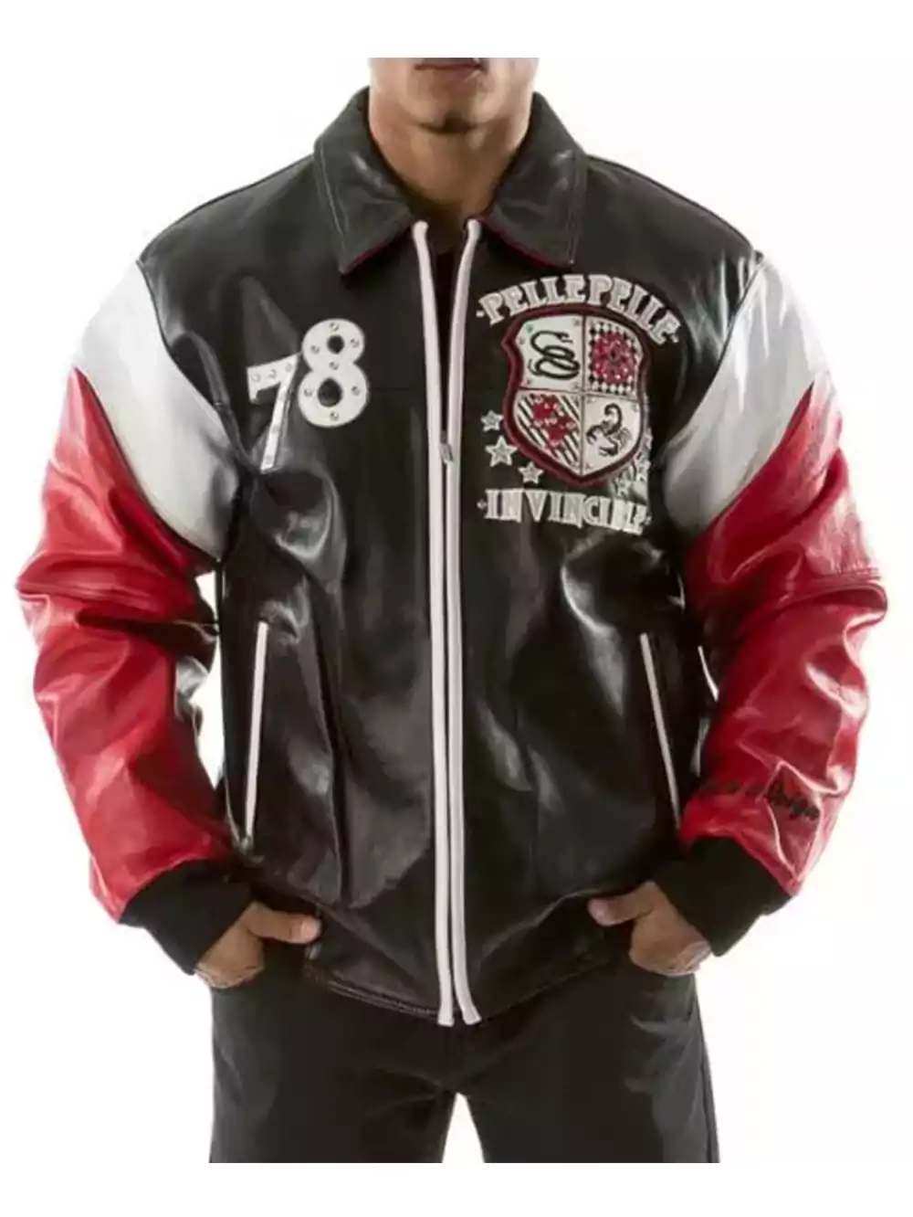 Invincible Pelle Pelle MB Men Black Leather Jacket