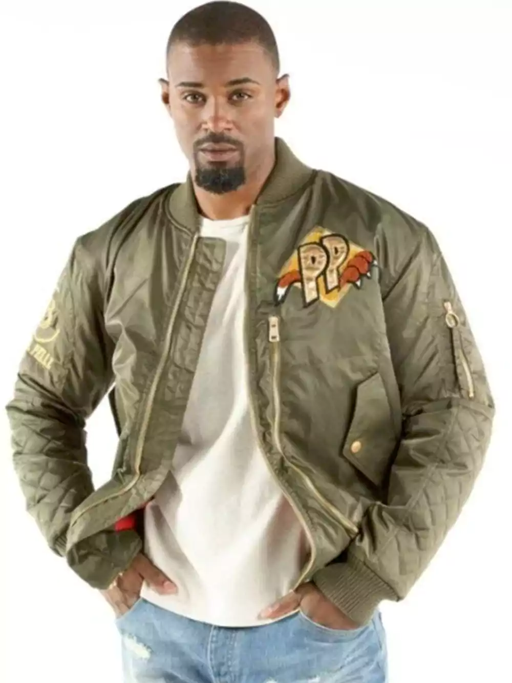 Pelle-Pelle-Cool-Cat-Men-Olive-Polyester-Jacket.webp