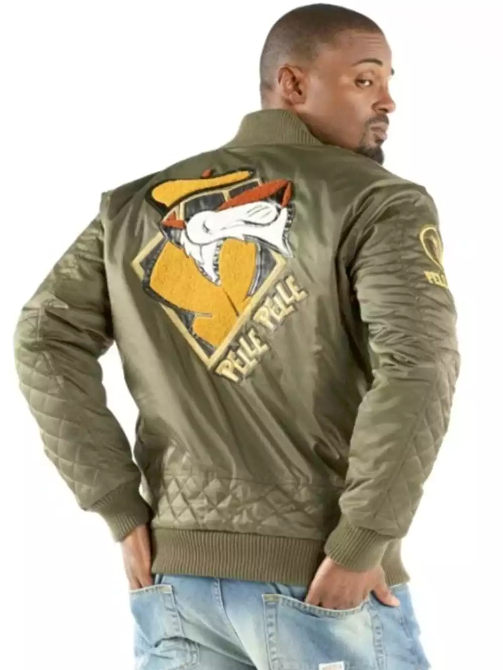 Pelle-Pelle-Cool-Cat-Men-Olive-Polyester-Jacket1.webp